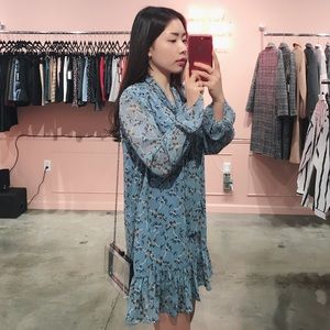 Blue Flower Summer Dress